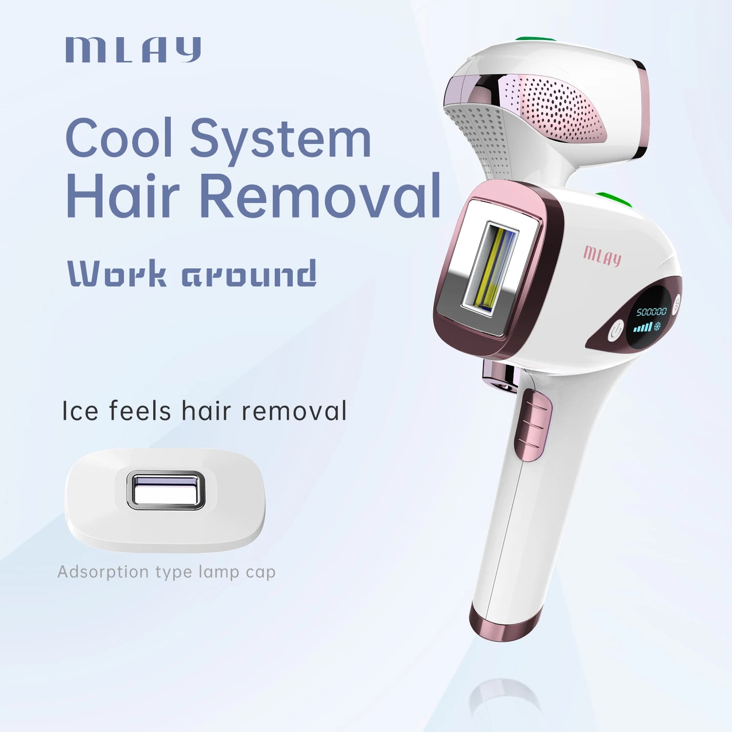 MLAY T4 IPL Laser Hair Removal Device – Ice-Cool, 500K Flashes for Permanent Face & Body Use ❄️✨