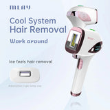 MLAY T4 IPL Laser Hair Removal Device – Ice-Cool, 500K Flashes for Permanent Face & Body Use ❄️✨