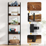 Tier Industrial Wood Bookcase with Metal Edge Protection - PulinGO