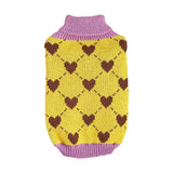 Dog Sweater – Cozy Turtleneck Pullover with Heart Design for Puppies & Cats (Winter Knitwear)