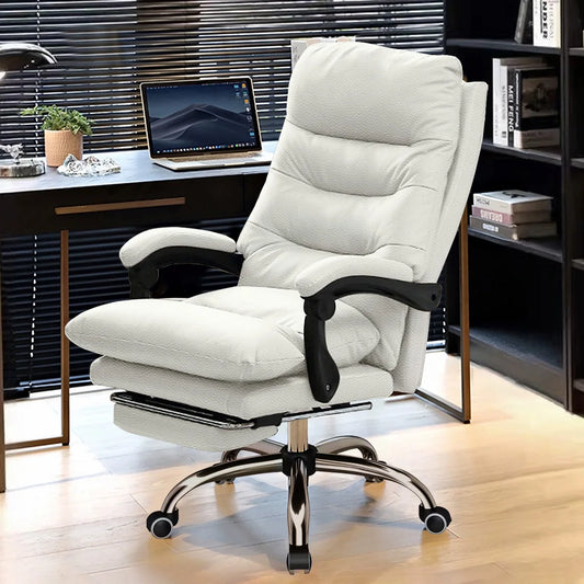 💺 Comfortable High-Back Office Chair – Leather Executive Desk Chair with Footrest & Swivel Function for Home & Gaming