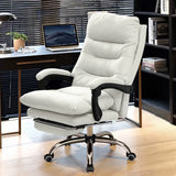 💺 Comfortable High-Back Office Chair – Leather Executive Desk Chair with Footrest & Swivel Function for Home & Gaming