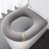 Thickened Fleece-Lined Universal Waterproof Toilet Seat Cover Pad – All-Season Comfort & Hygienic Protection