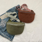 Women’s Casual Half-Moon Sling Bag – Solid Color Crossbody Chest Bag with Adjustable Wide Strap for Travel & Shopping