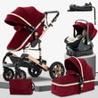 3-in-1 Baby Travel System – Stroller + Isofix Base + Reversible Pram for Newborn to Toddler