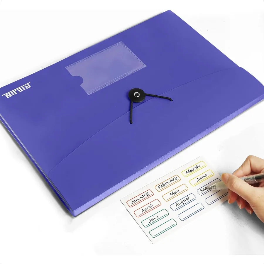 Accordion File Organizer – 7-Pocket Expanding Folder with Labels for A4 & Letter Documents 📁