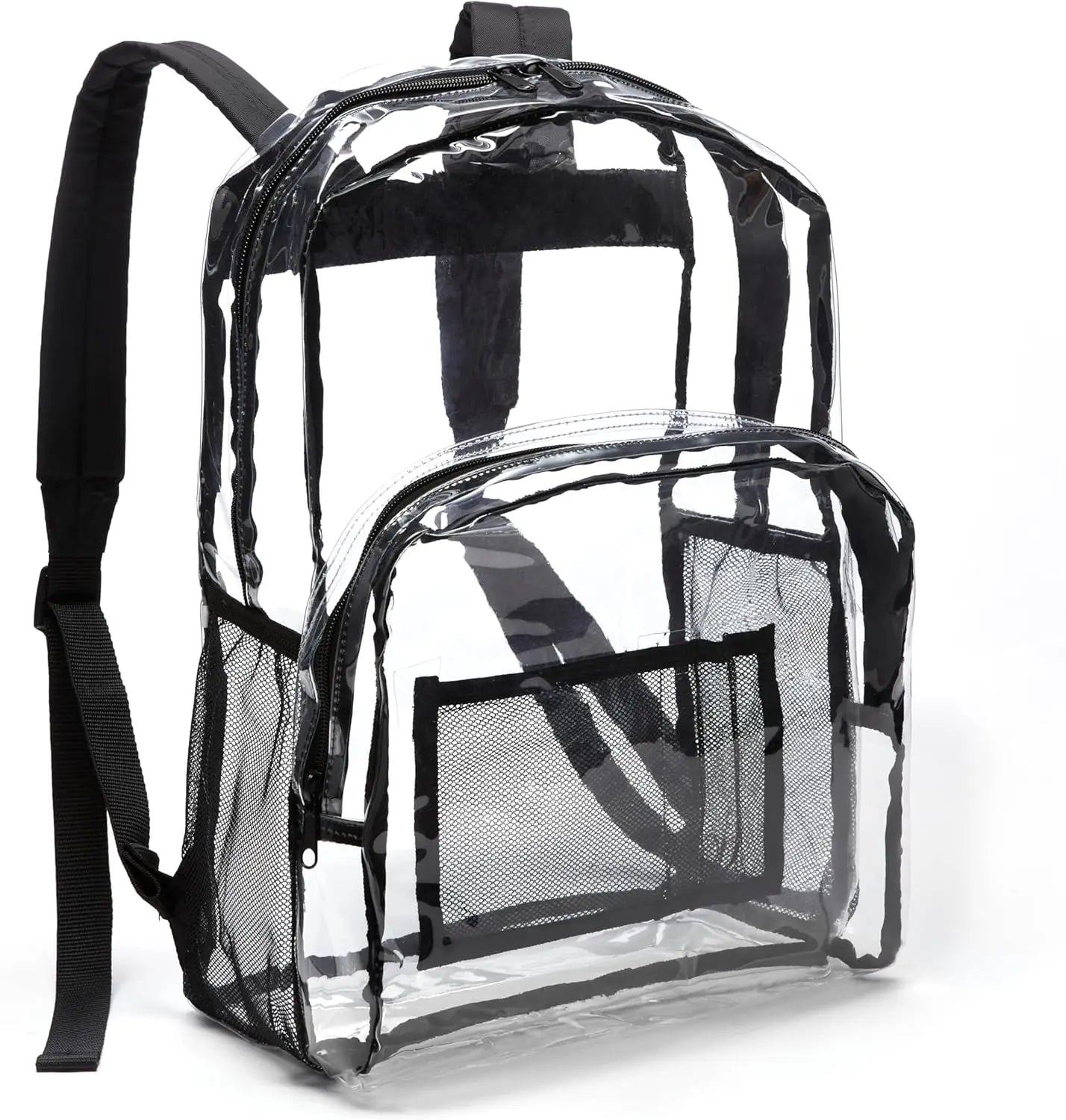 Clear PVC School Backpack – Water-Resistant Transparent Bookbag with Reinforced Straps