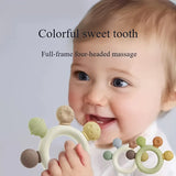 “Baby Silicone Teether – Soft BPA-Free Teething Stick Toy for Grasp Training, Biting & Chewing Relief for Infants & Toddlers”