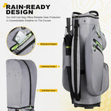 15-Way Organizer Divider Top Golf Cart Bag with Handles & Rain Cover – Large Capacity Club Storage Bag for Men & Women