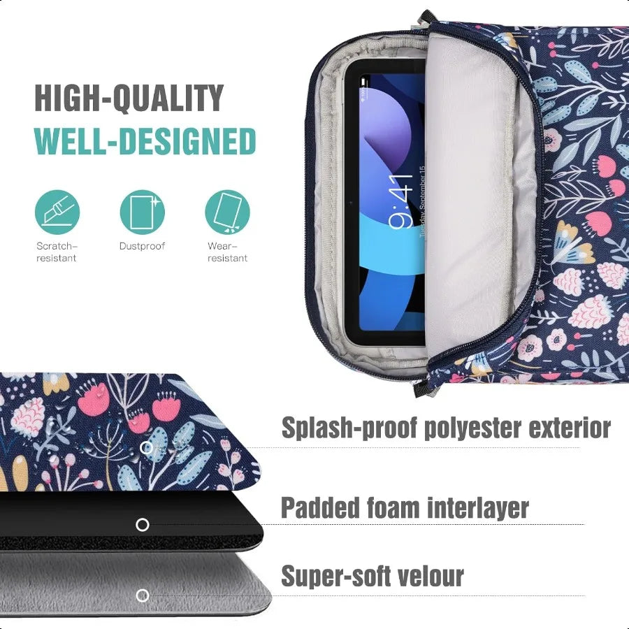 TIMOYO 9–11 Inch Tablet Sleeve Bag – Waterproof Carrying Case with Strap for iPad 11″ Air, iPad 10th Gen, 9th/8th/7th Gen