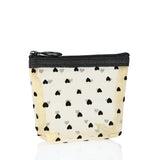 Women’s Black Small Coin Wallet – Mesh Transparent Mini Purse for Earphones, Keys, Cards & Money