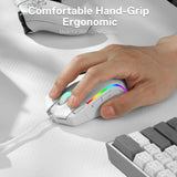 Redragon M612 Predator RGB Gaming Mouse – 8,000 DPI Wired Optical Mouse with 11 Programmable Buttons (White)