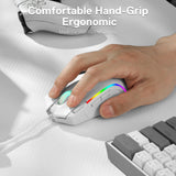 Redragon M612 Predator RGB Gaming Mouse – 8,000 DPI Wired Optical Mouse with 11 Programmable Buttons (White Edition)