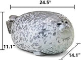 Chubby Seal Plush Pillow – Soft Cotton Stuffed Animal Toy for Kids & Adults | Cute Ocean-Inspired Comfort Cushion (Large 24.5")