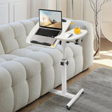 Adjustable Rolling Laptop Desk Stand with Wheels – Mobile Sit-Stand Computer Table