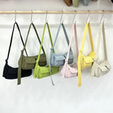 Women’s Fashion Shoulder Bag – Solid Colour Under-Arm Messenger with Multi-Pockets & Zipper Closure