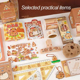 Cartoon Capybara Stationery Set – Stickers, Notepads, Plush Pendants & Handbag Gift Set for Kids, School & Birthdays