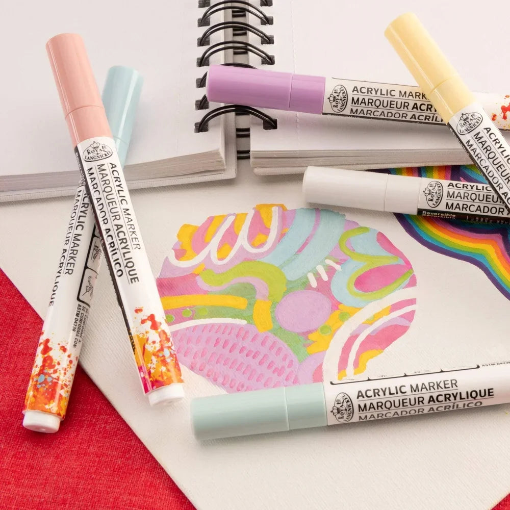 Reversible Acrylic Paint Markers – 6-Pack Multi-Surface Non-Toxic Art Pens for Crafts & DIY Projects 🎨