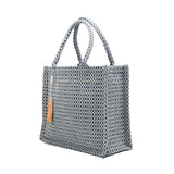 Women’s Woven Plaid Shoulder Bag – Large Capacity Eco-Friendly Satchel Handbag