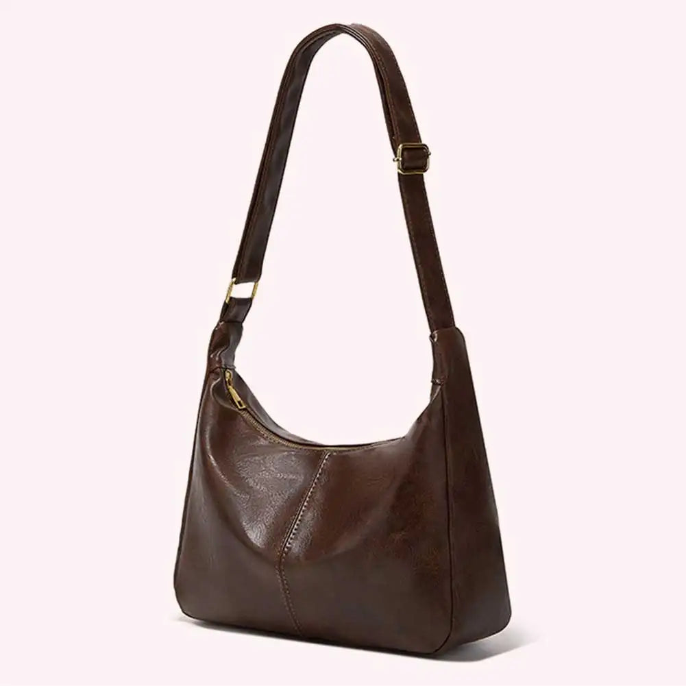 Women’s PU Leather Tote Shoulder Bag – Internal Pocket Messenger & Hobo Hybrid for Work & Travel