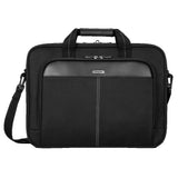 Targus Classic Slim Laptop Briefcase – Lightweight Black Polyester Bag for Laptops up to 16″ with Shoulder Strap
