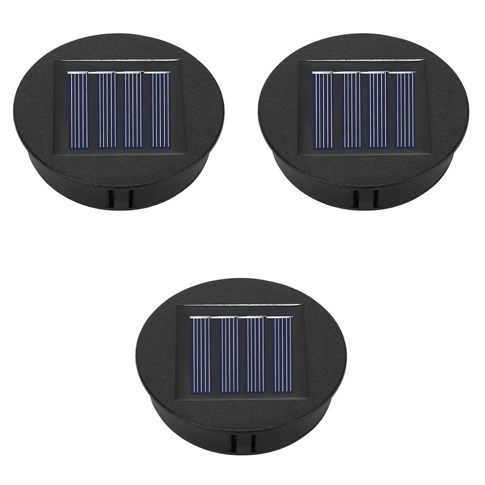 Solar Lantern Replacement Top (1–4PCS, 8cm) – Waterproof LED Solar Panel Lid Light for Outdoor Garden, Patio & Pathway Décor