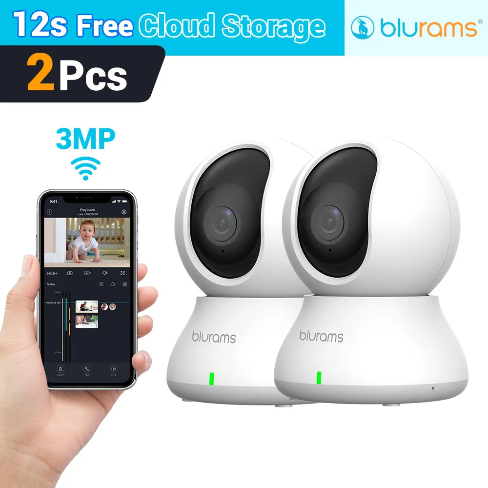 Blurams Baby Monitor Camera – 2K HD Smart Home Security Camera with Motion Detection, Two-Way Audio & Night Vision, Easy Setup