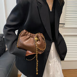 Women Chain-Strap “Cloud” Crossbody & Tote Bag – Versatile Pleated Hobo Shoulder Satchel