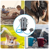 3 Gallon Portable Pressure Camping Shower – Outdoor Picnic Shower with Air Pump for Hiking & Travel 🚿🏕️