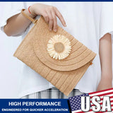 Handmade Raffia Straw Woven Crossbody & Shoulder Bag for Women – Casual Fashion Beach Handbag