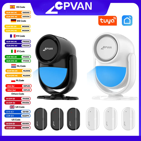 🏠 CPVAN Wireless Wi-Fi Motion Sensor – Tuya Infrared Detector Alarm for Smart Home Security & Burglar Protection