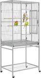 Metal Large Bird Cage with Stand – Spacious Parrot & Parakeet Habitat for Cockatiels, Lovebirds, Budgies, Finches & Canaries