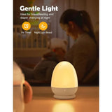 Jolywell Baby Night Light – Portable Egg-Shaped Nursery Lamp with Stable Charging Pad & Touch Control, Soothing LED Nightlight for Kids & Breastfeeding
