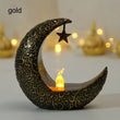 Ramadan Star & Moon LED Candlestick Lamp – Islamic Home Décor for Eid, Allah’s Blessing & Mubarak Nights