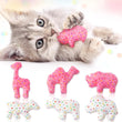 6PCS Frosted Animal Cookie Catnip Toys – Crinkle Paper Sound Plush Gift Set for Cats & Kittens, Interactive Indoor Play