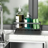 Multi-Functional Kitchen Sink Caddy Organizer – 9.1″ Wide Sponge & Dishcloth Drain Rack