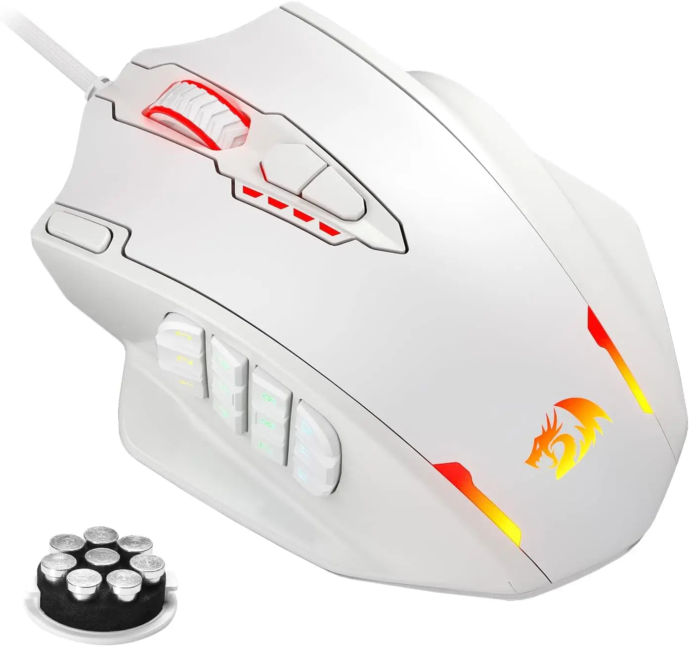 Redragon M908 Wired RGB Gaming Mouse – 12,400 DPI Optical Mouse with 18 Programmable Buttons & LED Backlight