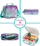 Mermaid Rolling Backpack for Girls – Wheeled School Backpack with Lunch Box for Elementary Students