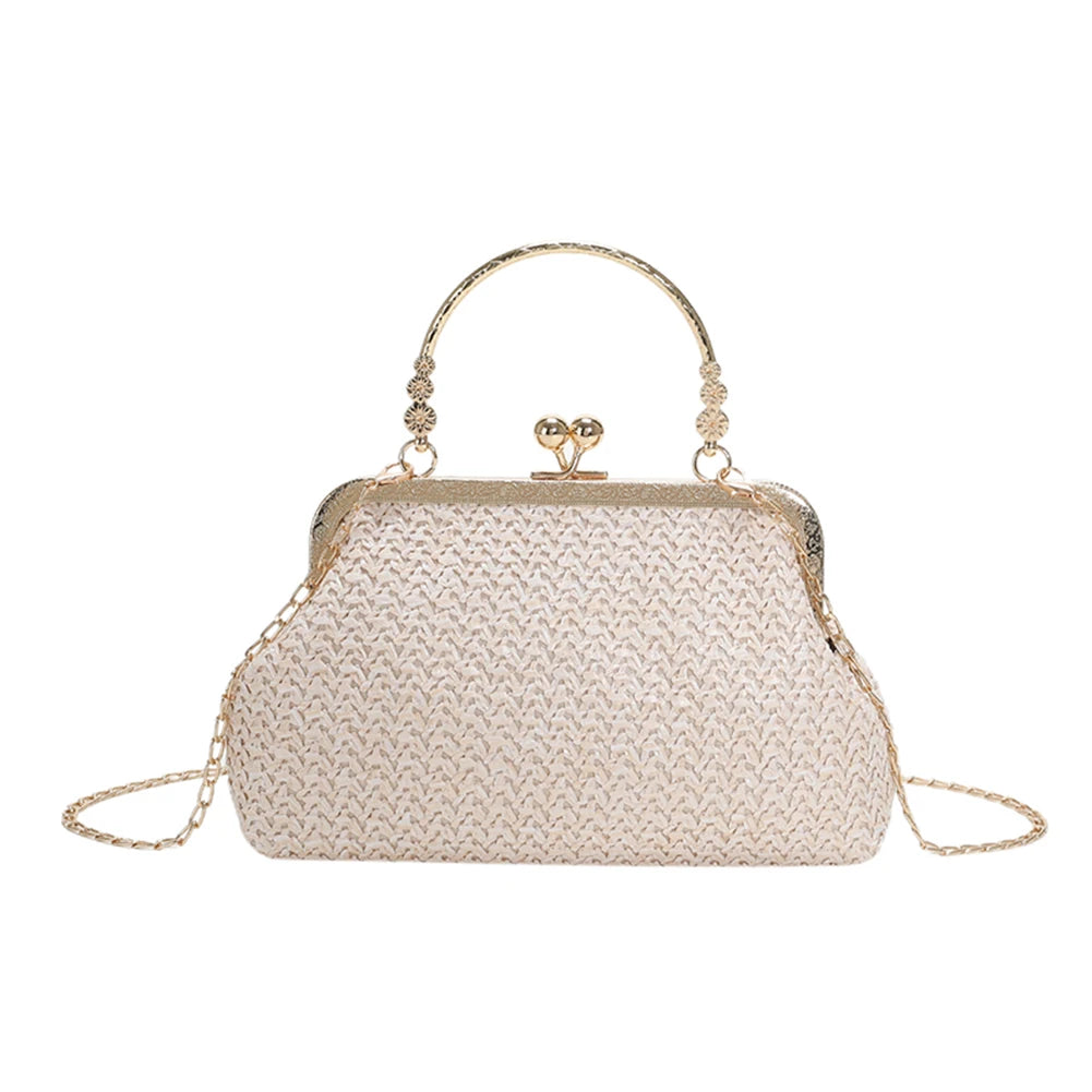 Handmade Chain Shell-Shaped Underarm Bag – Woven Elegant Women’s Handbag for Weddings, Parties & Chic Daily Style