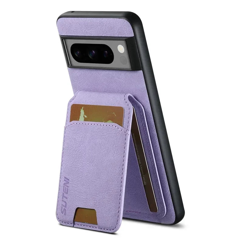 Luxury Leather Wallet Phone Case – Magnetic Pocket Cover with Card Holder for Google Pixel 6/7/8/9 Pro & A Series
