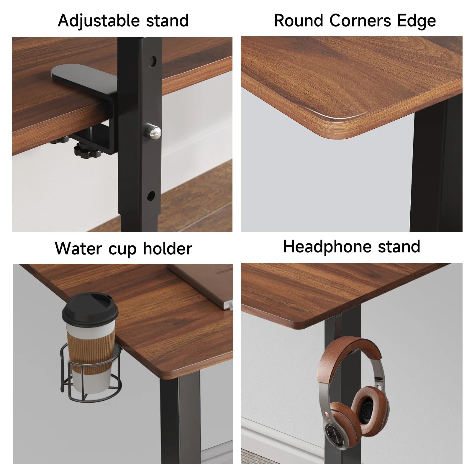 Electric Standing Desk with Dual Adjustable Monitor Shelves – Sit-Stand Desk with Memory Controller & Adjustable Height