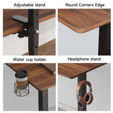 Electric Standing Desk with Dual Adjustable Monitor Shelves – Sit-Stand Desk with Memory Controller & Adjustable Height