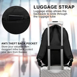 15.6" Anti-Theft School Laptop Backpack – Water-Resistant USB Charging Bookbag for Teen Boys & Men | Ergonomic Travel Daypack