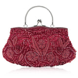 Retro Beaded Embroidered Clutch Bag – Elegant Handmade Mini Handbag for Women, Weddings, Parties & Special Gifts