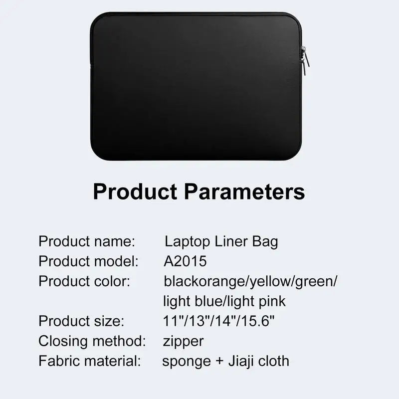 Laptop Sleeve Bag – Slim Protective Briefcase with Pocket for 11″–15″ MacBook, PC, Tablet & Notebook Computers