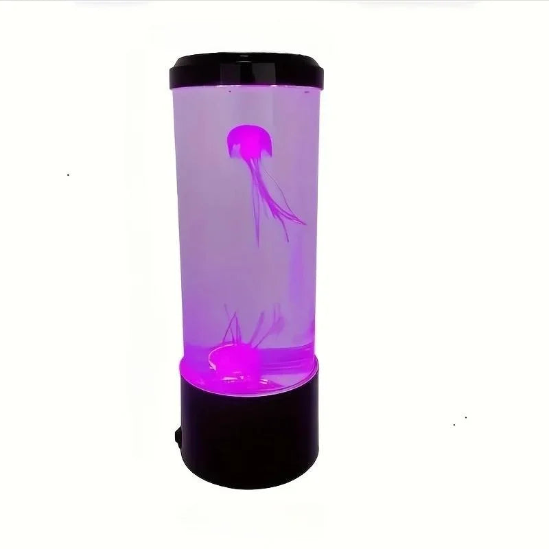 Jellyfish Lava Lamp Aquarium Night Light – 7-Color LED Ocean Mood Light for Bedroom, Home & Desktop Decoration Gift