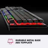 NPET K10V3 Gaming Keyboard – 104-Key Wired RGB Backlit Keyboard for Windows Laptop