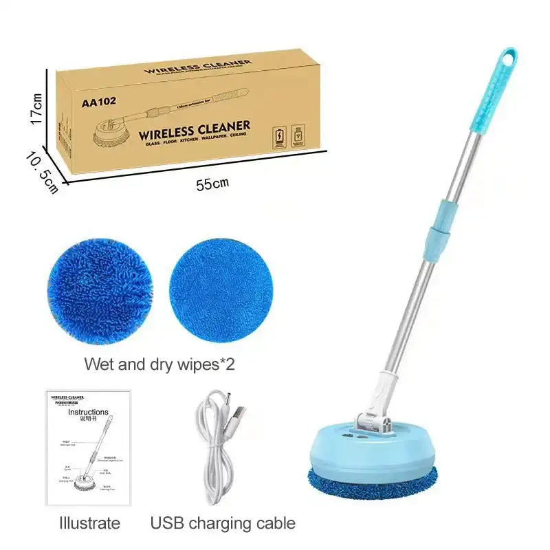 Wireless Electric Water Mop Cleaning Machine – 2-in-1 Automatic Wet Cleaner for Floors, Windows, Car & Home 🚿🧼