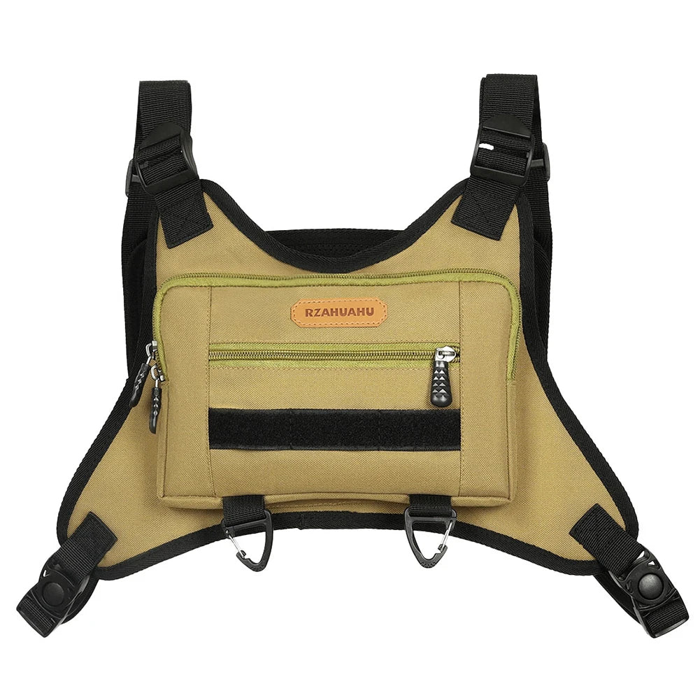 Fashion Sport Backpack with Multi-Pockets – Streetwear Chest Vest Bag with Adjustable Straps for Running & Travel