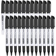 Fine Tip Dry Erase Markers – Black Whiteboard Erasable Pens, Precision Writing (24-Pack)
